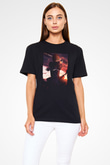 Bleach Baskılı Unisex Siyah Tişört - Tshirt