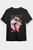 Bleach Baskılı Unisex Siyah Tişört - Tshirt