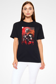 Bleach Baskılı Unisex Siyah Tişört - Tshirt