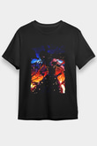 Bleach Baskılı Unisex Siyah Tişört - Tshirt