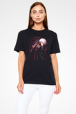 Bleach Baskılı Unisex Siyah Tişört - Tshirt