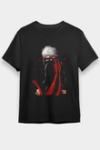 Bleach Baskılı Unisex Siyah Tişört - Tshirt