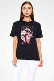 Bleach Baskılı Unisex Siyah Tişört - Tshirt