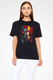 Bleach Baskılı Unisex Siyah Tişört - Tshirt
