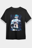 Bleach Baskılı Unisex Siyah Tişört - Tshirt