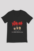 Blink-182 Baskılı Unisex Siyah V Yaka Tişört