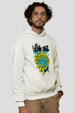 Blink 182 Beyaz Unisex Kapşonlu Sweatshirt