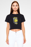 Blink 182 Siyah Crop Top Tişört