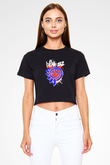 Blink 182 Siyah Crop Top Tişört