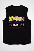 Blink 182 Siyah Unisex Kolsuz Tişört