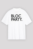 Bloc Party Beyaz Unisex Oversize Tişört T-Shirt