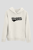 Blogger Beyaz Unisex Kapüşonlu Sweatshirt