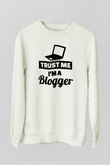 Blogger Beyaz Unisex Sweatshirt