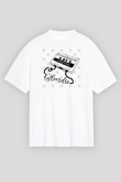 Blondie - Debbie Harry Baskılı Beyaz Unisex Oversize Tişört - Tshirt