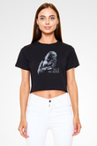 Blue Murder Siyah  Crop Top Tişört