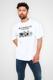 Blue Oyster Cult Baskılı Beyaz Unisex Oversize Tişört - Tshirt