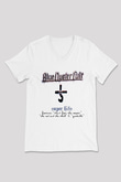 Blue Oyster Cult Baskılı Beyaz Unisex V Yaka Tişört - Tshirt