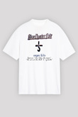 Blue Oyster Cult Baskılı Beyaz Unisex Oversize Tişört - Tshirt