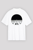 Blue Oyster Cult Baskılı Beyaz Unisex Oversize Tişört - Tshirt
