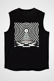 Blue Oyster Cult Baskılı Unisex Siyah Kolsuz Tişört - Tshirt