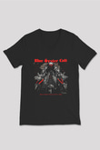 Blue Oyster Cult Baskılı Unisex Siyah V Yaka Tişört - Tshirt