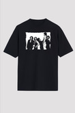 Blue Oyster Cult Baskılı Unisex Siyah Oversize Tişört - Tshirt