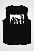 Blue Oyster Cult Baskılı Unisex Siyah Kolsuz Tişört - Tshirt