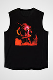 Blue Oyster Cult Baskılı Unisex Siyah Kolsuz Tişört - Tshirt