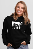 Blue Oyster Cult Baskılı Unisex Siyah Kapüşonlu Sweatshirt