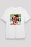 Blur Baskılı Unisex Beyaz Tişört