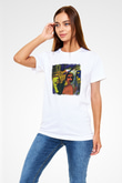 Blur Baskılı Unisex Beyaz Tişört