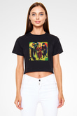 Blur Siyah Crop Top Tişört