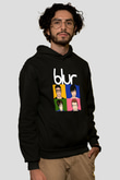 Blur Siyah Unisex Hoodie