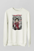 BMTH Baskılı Unisex Beyaz Sweatshirt