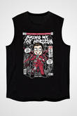 BMTH Baskılı Unisex Siyah Kolsuz Tişört