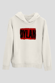 Bob Dylan Baskılı Unisex Beyaz Hoodie