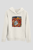 Bob Dylan Baskılı Unisex Beyaz Hoodie