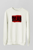 Bob Dylan Baskılı Unisex Beyaz Sweatshirt