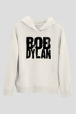 Bob Dylan Beyaz Unisex Kapşonlu Sweatshirt
