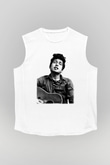 Bob Dylan Beyaz Unisex Kolsuz Tişört