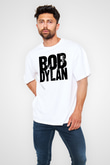 Bob Dylan Beyaz Unisex Oversize Tişört T-Shirt