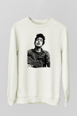 Bob Dylan Beyaz Unisex Sweatshirt
