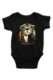 Bob Marley Baskılı Siyah Bebek Body - Zıbın