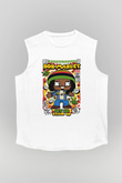 Bob Marley Baskılı Unisex Beyaz Kolsuz Tişört