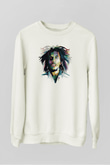 Bob Marley Beyaz Unisex Sweatshirt
