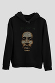 Bob Marley Siyah Unisex Hoodie