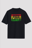 Bob Marley Siyah Unisex Oversize Tişört T-Shirt