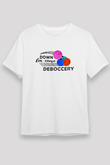 Bocce Baskılı Unisex Beyaz Tişört - Tshirt
