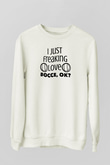 Bocce Baskılı Unisex Ekru Sweatshirt