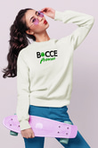 Bocce Baskılı Unisex Ekru Sweatshirt